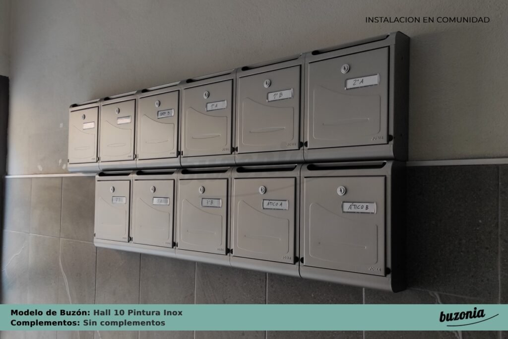Instalación del Buzón Hall 10 Pintura Inox de Buzonia